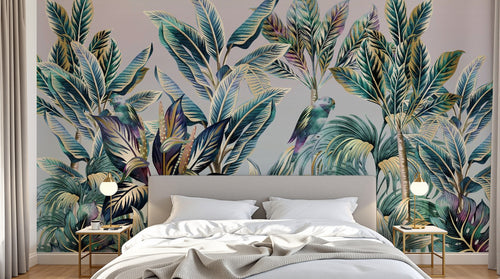 Design SL0344 — Papier peint Palmier Tropical & Jungle Dense — Novomur