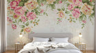 Design SL0349 — Papier peint Cascade pivoines roses feuillage vintage — Novomur