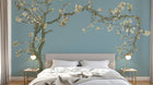 Design SL0498 — Papier peint Amandier fleurs blanches Van Gogh fond bleu — Novomur