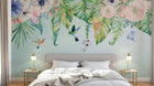 Design SL0743 — Papier peint Bouquet roses anemones colibris pastel — Novomur