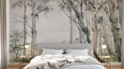 Design ZX0530 — Papier peint Foret bambous aquarelle beige — Novomur