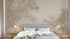 Design ZX0541 — Papier peint Branches glacees argentees fond creme — Novomur
