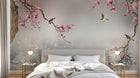 Design ZX0560 — Papier peint Magnolia oiseaux foret lac chinois — Novomur