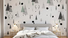 Design ZX0761 — Papier peint Sapins bois cerf scandinave enfant — Novomur