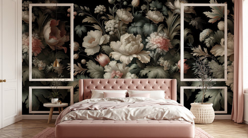 Design A0107 — Papier peint Floral Vintage Baroque — Novomur