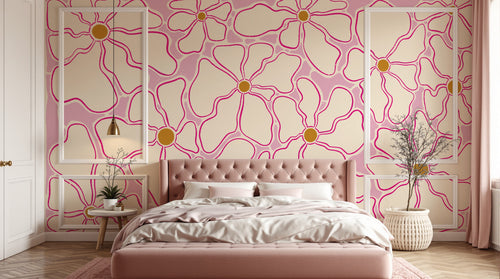 Design A0129 — Papier peint Floral Vintage Baroque — Novomur