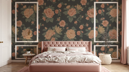 Design A0146 — Papier peint Floral Pivoines et Roses - Collection 2 — Novomur