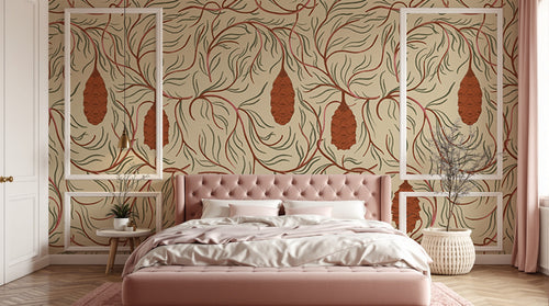 Design A0246 — Papier peint Floral Vintage Baroque — motif grand — Novomur