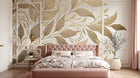 Design A0844 — Papier peint Botanique Feuilles Dorées — Novomur