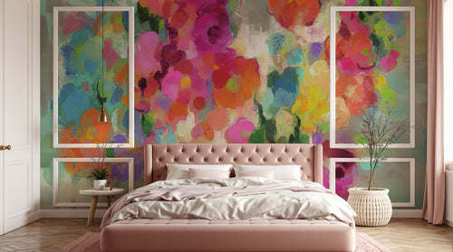 Design D0156 — Papier peint Floral Pivoines et Roses - Collection 1 — Novomur