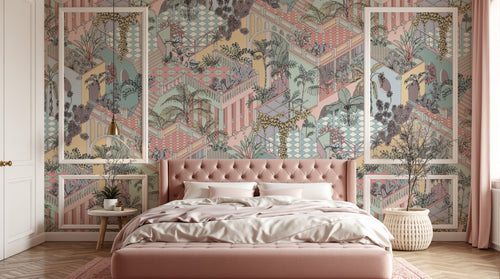 Design D0168B — Papier peint Art Déco Éventails et Or - Collection 2 — Novomur