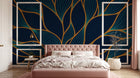 Design D0450 — Papier peint Art Déco Éventails et Or - Collection 1 — Novomur