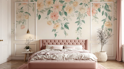 Design D0994 — Papier peint Floral Pivoines et Roses - Collection 1 — Novomur