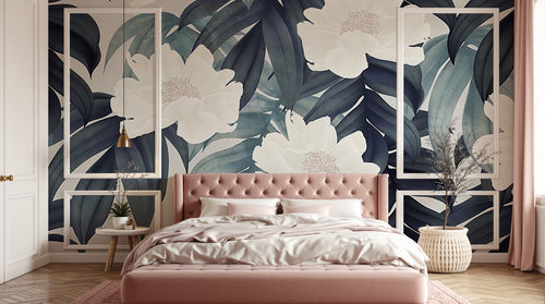 Design E0867 — Papier peint Floral Pivoines et Roses - Collection 2 — Novomur
