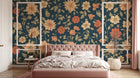 Papier peint Liberty Floral Anthracite - Sur mesure - Design F0218