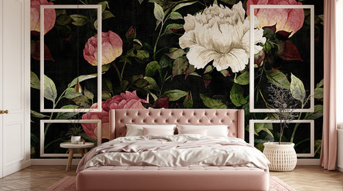 Design SD0015 — Papier peint Floral Pivoines et Roses - Collection 1 — Novomur