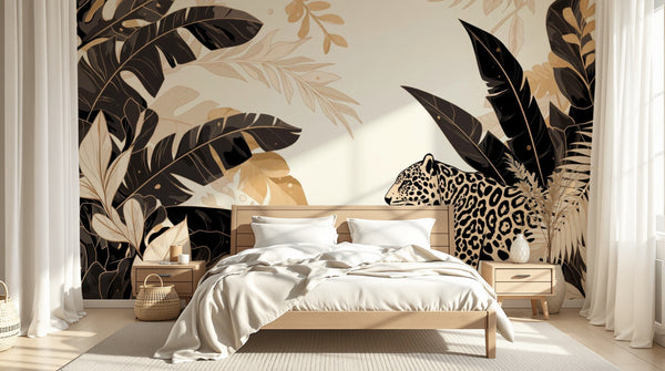 variant:A0142 | chambre_07_neutral — Animaux d'Afrique Gris — papier peint Novomur