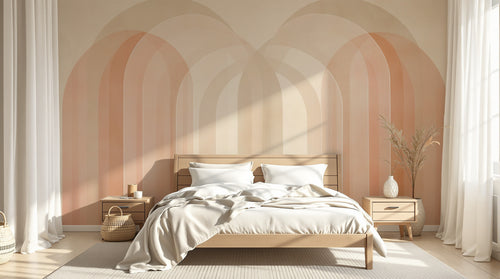 Design A0218 — Papier peint Art Abstrait Bauhaus Beige - Collection 2 — Novomur