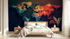 Papier peint Carte du Monde - Sur mesure - Design A0581