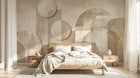 Design A0895 — Papier peint Art Abstrait Bauhaus Beige - Collection 1 — Novomur