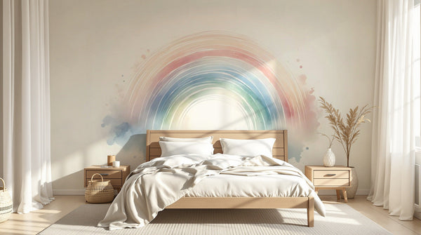 Papier peint Arc en Ciel Bébé - Collection 1 - Sur mesure - Design F0085