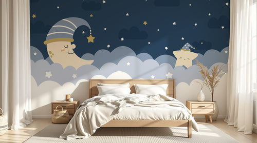 Design F0420 — Papier peint Ciel Nocturne Enfant - Collection 1 — Novomur