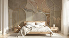 Design F0738 — Papier peint Art Abstrait Bauhaus Beige - Collection 1 — Novomur