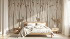 Design FC078 — Papier peint Foret silhouette cerfs et oiseaux — Novomur