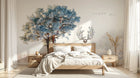 Design ZX0758 — Papier peint Cerf bois fleuris arbre givre hiver — Novomur