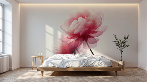 Design A0046 — Papier peint Floral Pivoines et Roses - Collection 1 — Novomur