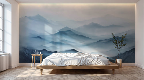 Design A0120 — Papier peint Paysage Montagne Réaliste — Novomur
