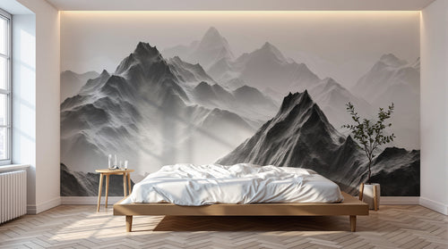 Design A0160 — Papier peint Paysage Montagne Réaliste — Novomur