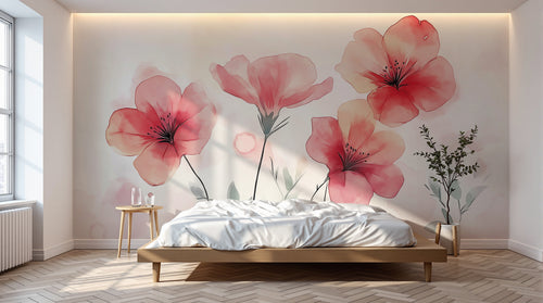 Design A0170 — Papier peint Coquelicots et Fleurs Sauvages — Novomur