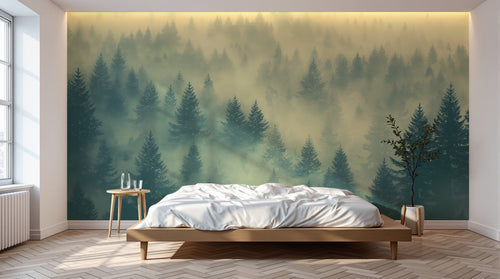 Design A0230 — Papier peint Forêt Pins et Sapins - Collection 1 — Novomur