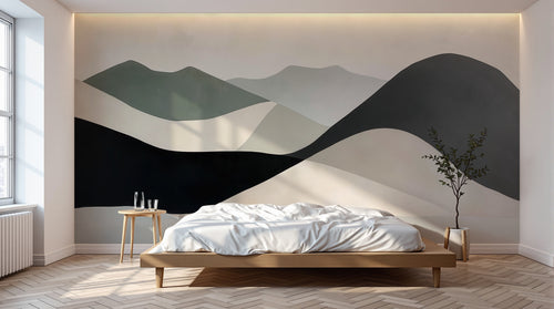 Design A0346 — Papier peint Paysage Montagne Minimaliste - Collection 2 — Novomur