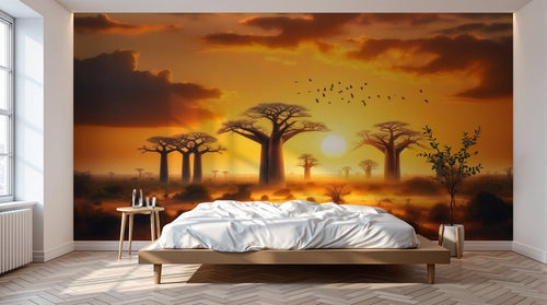 Design A0365 — paysage desert et cactus — design seul — Novomur