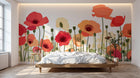 Design A0369 — Papier peint Coquelicots et Fleurs Sauvages — Novomur