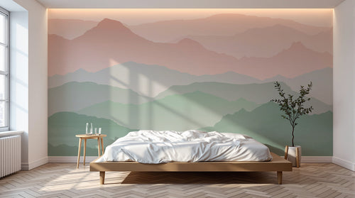 Design D0438 — Papier peint Paysage Montagne Minimaliste - Collection 1 — Novomur