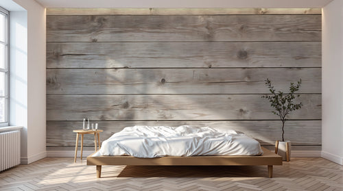 Design D0888 — Papier peint Bois Rustique Blanchi — Novomur