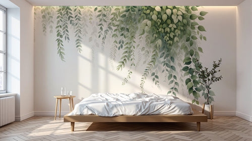 Design D0992 — Papier peint Eucalyptus Botanique Sauge — Novomur