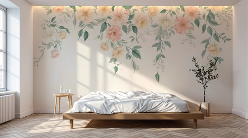 Design D0994 — Papier peint Floral Pivoines et Roses - Collection 1 — Novomur