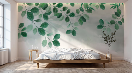 Design E0961 — Papier peint Eucalyptus Botanique Sauge — Novomur