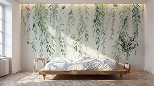 Design F0863 — Papier peint Magnolia & Oiseaux — Novomur