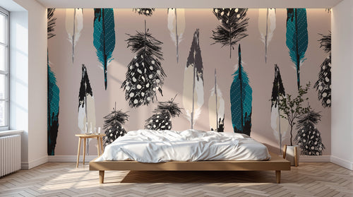 Design SD0063 — Papier peint Plumes — Novomur