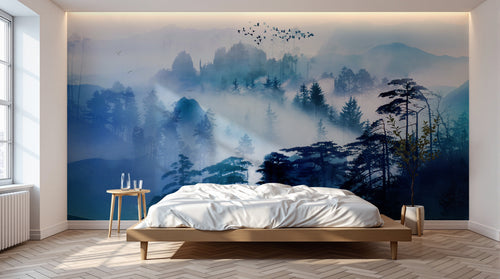 Design SD0214 — Papier peint Paysage Montagne Réaliste — Novomur
