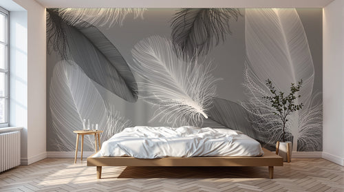 Design SK0650 — Papier peint Plumes — Novomur