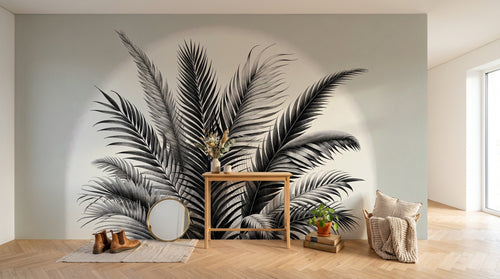 Design A0020 — Papier peint Palmier Tropical Vert - Collection 4 — Novomur