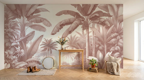 Design A0031 — Papier peint Jungle Tropicale Dense Aquarelle — Novomur