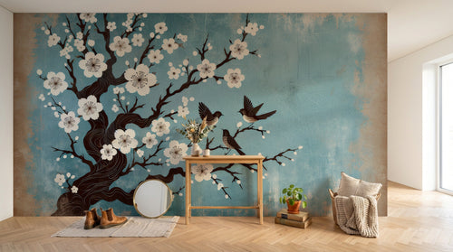 Design A0038 — Papier peint Jungle Tropicale Dense Aquarelle — Novomur
