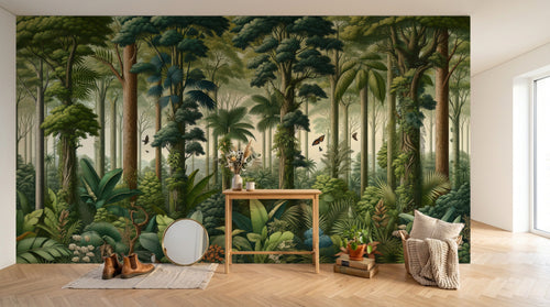 Design A0054 — Papier peint Jungle Tropicale Dense Aquarelle — Novomur
